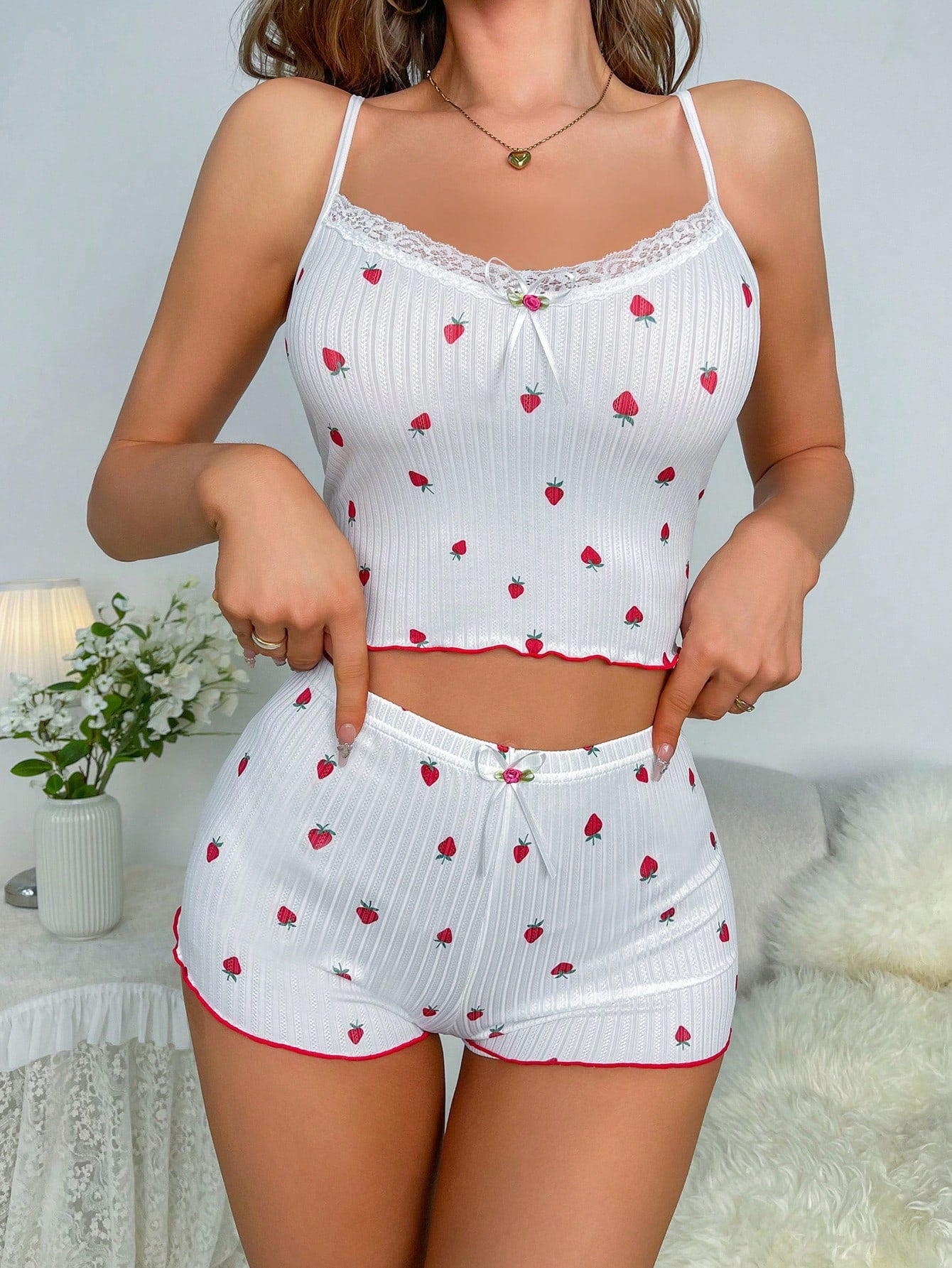 Pijama Feminino Morangos