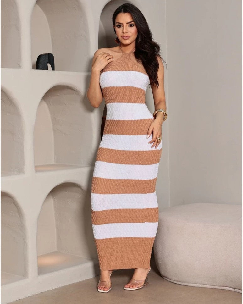 Vestido Tricot Listrado